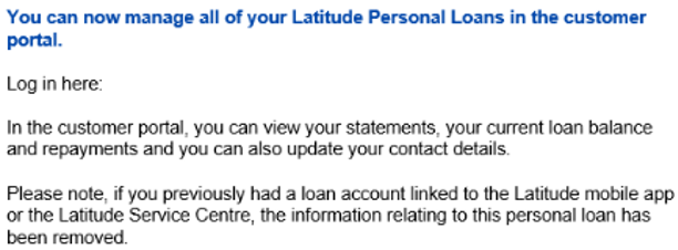 Latitude on sale personal loan